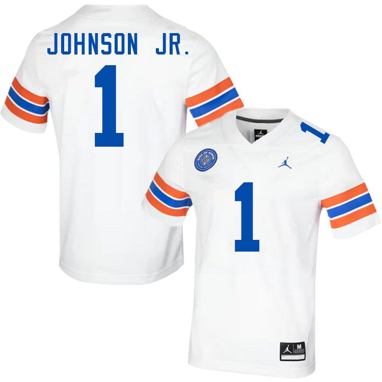 Montrell Johnson Jr. Florida Jersey,Florida Gators #1 Montrell Johnson Jr. Jersey Youth-Retro White